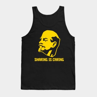 Sharing is Caring - Lenin - Yellow Tank Top